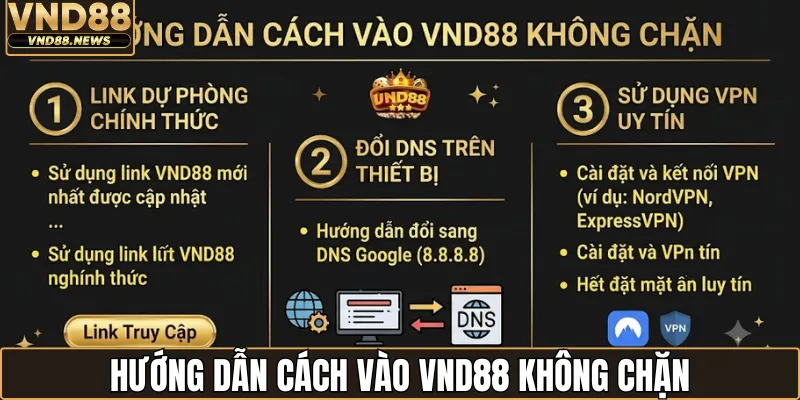Hướng dẫn cách vào VND88 không chặn