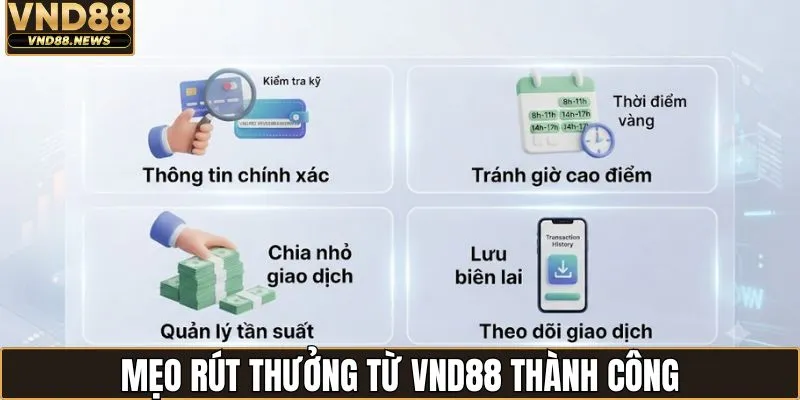 Rút tiền VND88 3 Mẹo rút thưởng từ VND88 thành công