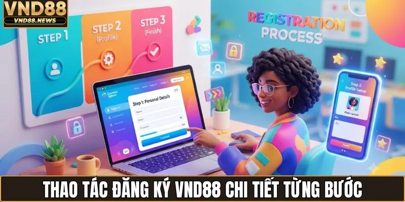 Đăng ký VND88 2 Thao tác đăng ký VND88 chi tiết từng bước