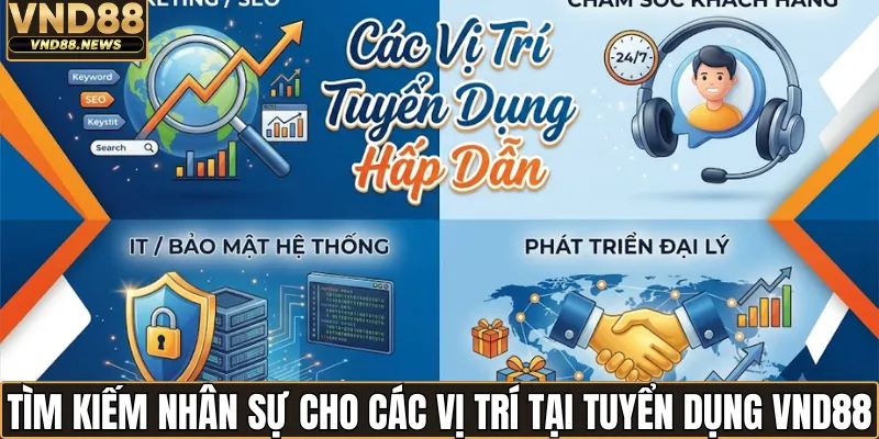 Tuyển dụng VND88 2 Tìm kiếm nhân sự cho các vị trí tại tuyển dụng VND88
