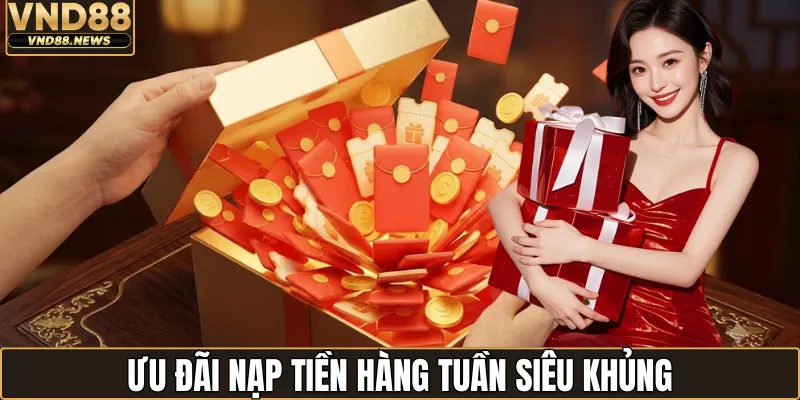 Khuyến mãi VND88 2 Ưu đãi nạp tiền hàng tuần siêu khủng